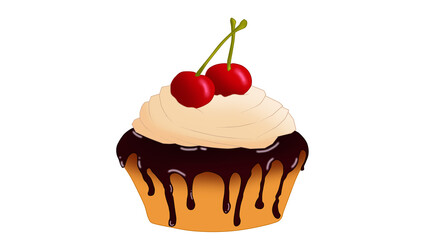 cupcake with cherry