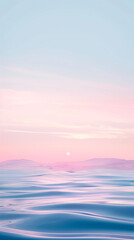 Obraz premium A calming wallpaper showcasing a minimalist landscape with soft gradients and gentle colors.