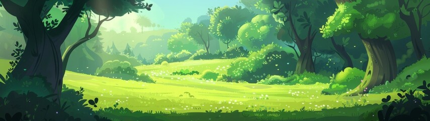 Obraz premium Hills and meadows. Green grass and mountains in the distance. Beautiful rural nature landscape.