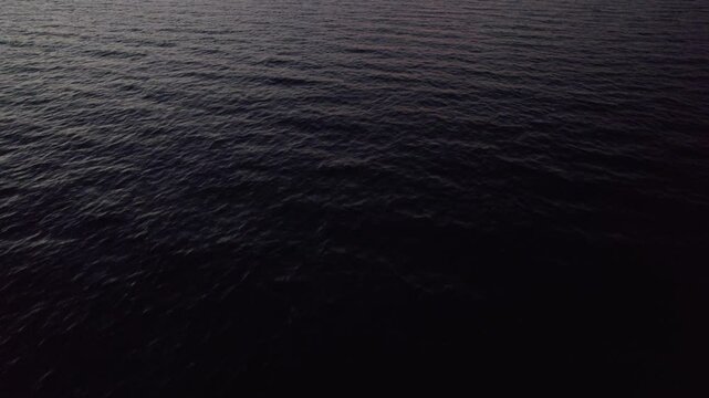 Aerial view of serene sunset over the Adriatic Sea, Zadar, Croatia.