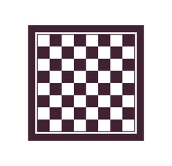 Chessboard and chequered dark white chessboard strategy game, intelligent hobby activity, competition or tournament concept flat vector illustration.	
