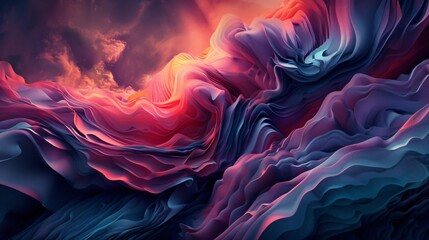 Obraz premium Abstract digital art with swirling colors and textures