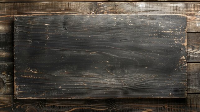 Blank blackboard on wood surface with room for text or design