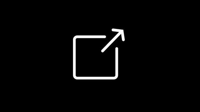 Export concept line icon. linear export concept outline symbol design. export icons for web and mobile 2d animated video clip. 4k size without background.