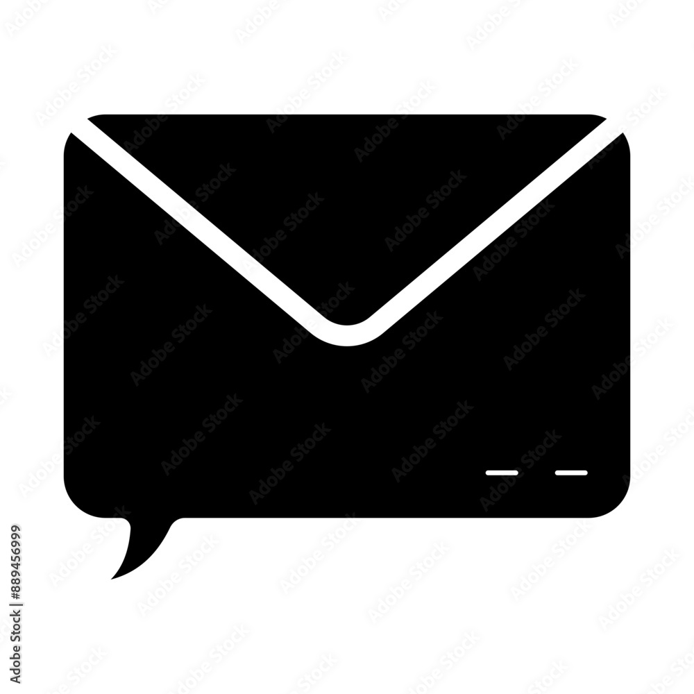 Wall mural email message chat glyph icon