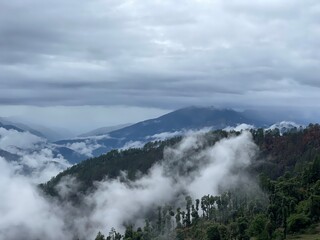 clouds over mountain