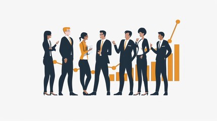 Business Team Celebrating Success with Charts