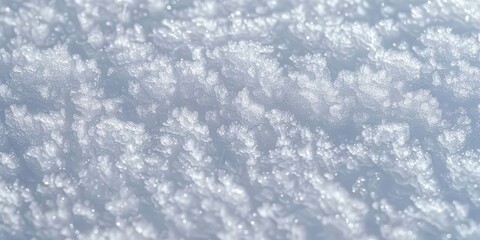 Close-up of Freshly Fallen Snow Crystals