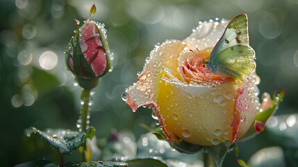 Butterfly on a Rose