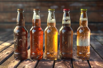 A Five bottles of beer