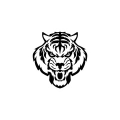 The tiger icon is black on a white background.
