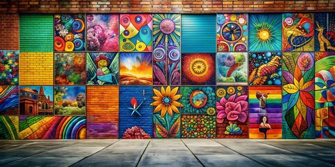 Fototapeta premium A picture on a wall informative Vibrant engaging Generative AI