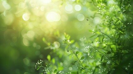 Fototapeta premium spring soft light green background, glowing blurred design, summer background for design wallpaper