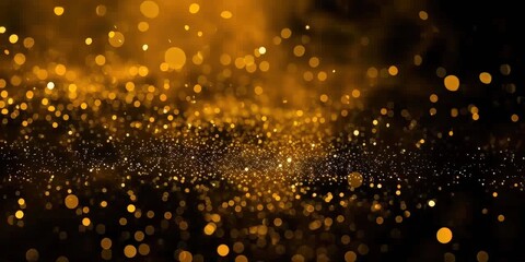 Abstract Golden Bokeh Lights Background
