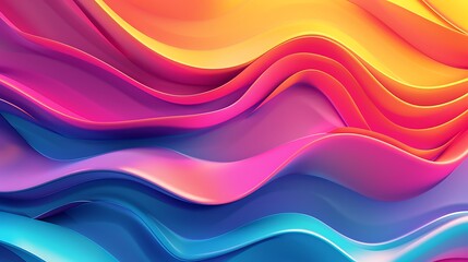 Fototapeta premium Modern abstract background with fluid, layered textures and a vibrant color scheme, great for stylish mockup presentations