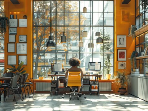 Embracing Diversity: Inclusive Workspace with Wheelchair User Engaging Colleagues in Productive Professional Environment