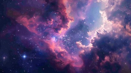 realistic cosmic galaxy background. Concept of space, nebula and cosmos