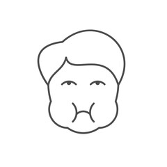 Fototapeta premium Nausea process line outline icon