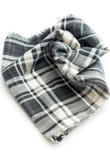 One plaid napkin isolated