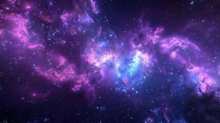 Fototapeta premium space background with purple nebula and stars