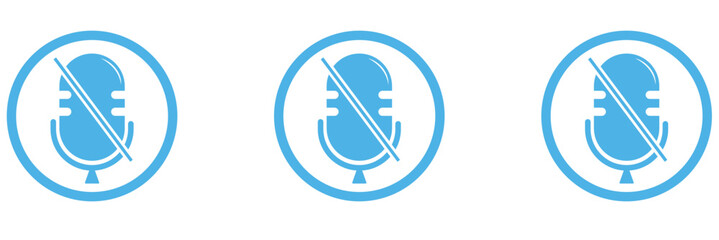 Microphone icon set. Different microphone collection. Vector