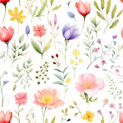 A detailed, elegant floral pattern for textile or wallpaper design, perfect for stylish home decor.