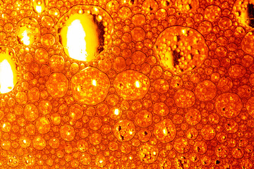 Macro beer bubbles,Refreshing drinks. Glass of cold beer and water drops on it, macro