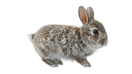 Obraz premium a rabbit full body shot, looking forward, standing on grass, transparent, cut out