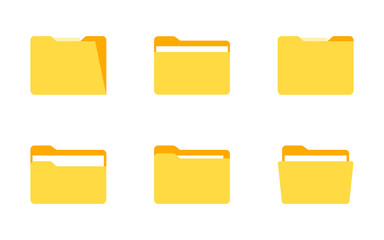 Folder icon set vector image, PNG folder icon set images