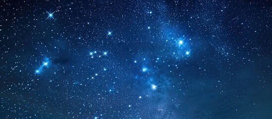 Starry sky with the Orion constellation, providing copy space image.