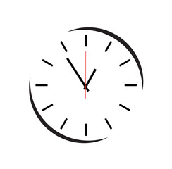 clock on white