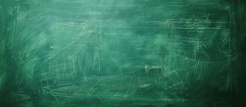 Texture of a green chalkboard with empty copy space image.