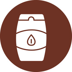 Shampoo Glyph Brown Circle Icon
