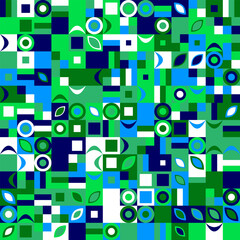 Chaotic abstract geometric pattern background - colorful vector design