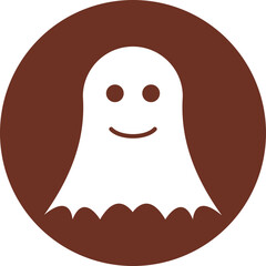 Ghost Glyph Brown Circle Icon