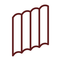 Asbestos Vector Line Maroon Icon Design