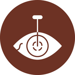 Eye Surgery Glyph Brown Circle Icon