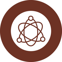 Science Fiction Glyph Brown Circle Icon © Haris