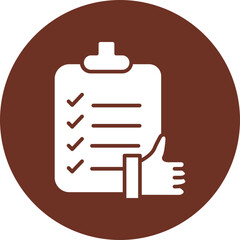 Agreement Glyph Brown Circle Icon