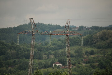 Fototapeta premium cable car in the mountains