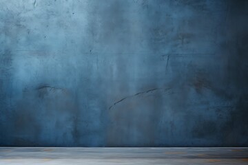 Obraz premium Dark blue concreate and cement wall to present product and background
