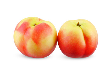 Nectarine fruit isolated on white background.
