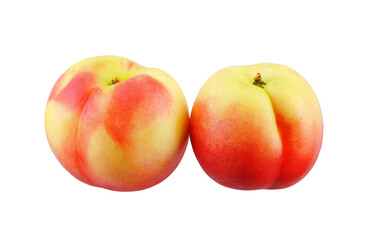 Nectarine fruit isolated on white background.