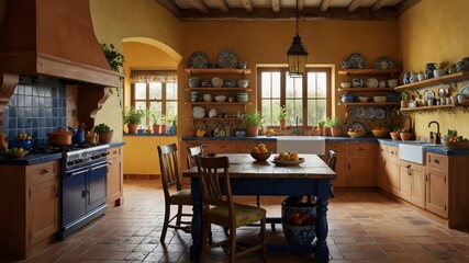 Fototapeta premium Mediterranean Inspired Kitchen