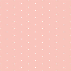 Polka dot pastel pink pattern. Abstract seamless print. Vector illustration