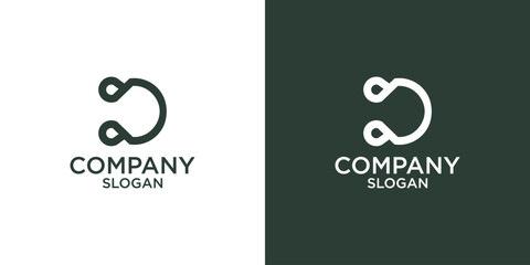 Fototapeta premium initial D abstract monogram logo design vector