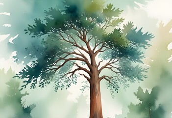 Fototapeta premium shady tree seen from below