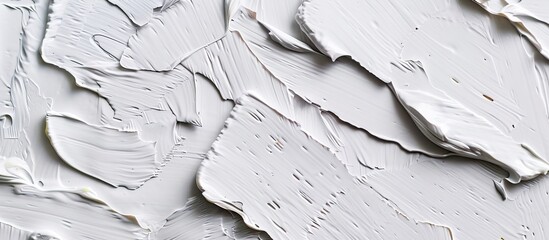 Obraz premium White acrylic paints create a textured background in the copy space image.