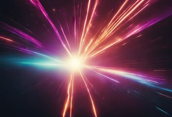 Naklejka premium Flash light radial colored rays stock photoExploding Lighting Equipment Backgrounds Vitality Lens