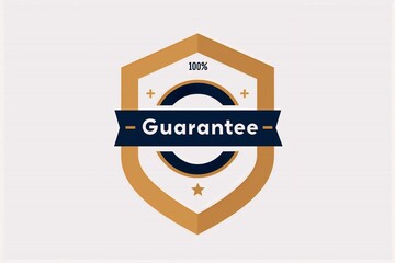 A stylized shield badge icon with "100% Guarantee" text, symbolizing assurance and reliability in products or services.